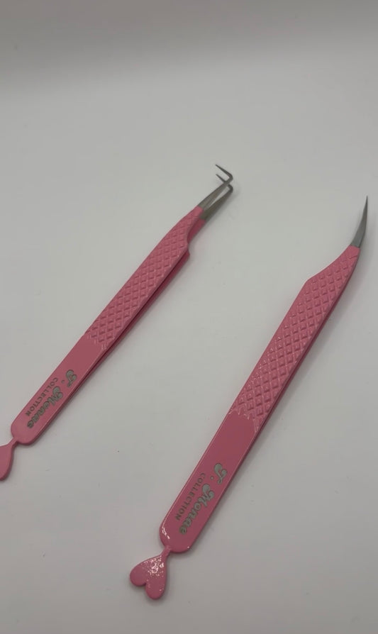 Fiber tip tweezer duo